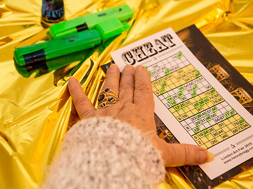 Henry Bragg Bingo marked card