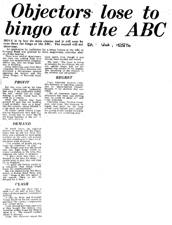 More ABC Bingo Cinema