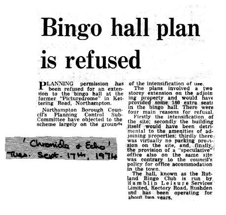 Bingo Planning Refused