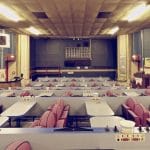 View of the stage from the back of the club