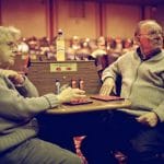 Couple playing party bingo