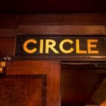 Circle sign above door