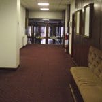 The foyer, looking back from the auditorium. To the right are the toilets. I didn't go in, but I imagine they're working!