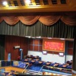 View across the stage