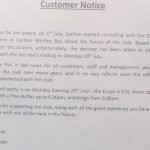 The closure notice of the now closed Whitley Bay Carlton Bingo - Photo: Robert Clark.