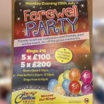 The final party flyer from Whitley Bay Carlton Bingo - Photographer unknown.