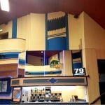 A view of the bar area and upper levels.
