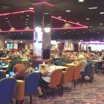 View across club to bar and cafe.