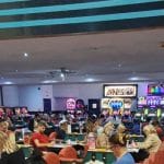 Gaming area of the club under balcony area.