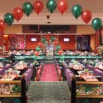 View of the Halifax Mecca Bingo club with Christmas Decorations