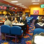 View of players at the club.