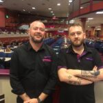 Staff members at the hall.