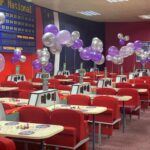 Party time at the club, with balloons on full display.