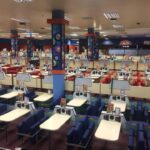 A view of the hall and seating at the Aldershot Buzz Bingo.