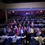 Attendees to a Bounce Bingo night show their appreciation.