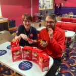 Staff indulge their sweet tooths with an easter promotion at the club.