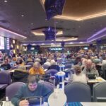 A view of the main hall as players get their eyes down.