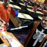 Halloween fun at the Bradford Buzz Bingo as staff get in the spirits...
