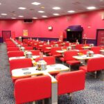 A view of some of the seating at the club.