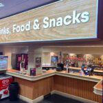 The food service area of the club.
