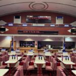 A good view of the balcony and ceiling at the Gateshead Felling Bingo.